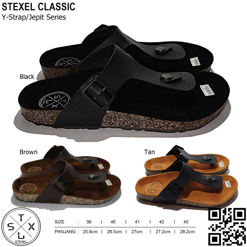 LUBRENE Sandal Jepit Pria Casual kekinian Sendal Slop Selop Slip On Santai Kulit Cowok Cewek Laki La