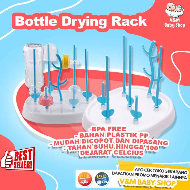 VnM023 | Rak Pengering Botol Susu Bayi Murah / Bottle Drying Rack / Perlengkapan Bayi