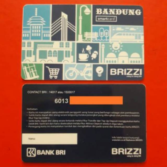 BRIZZI BRI - edisi Bandung SmartCard /Like eMoney eTOLL Tapcash or Flazz