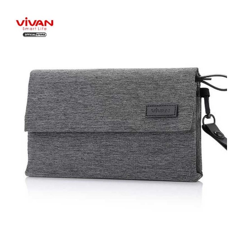 Tas Organizer / TAS SERBAGUNA /TAS HP VIVAN VBG-S02 GRAY Anti Air Pouch Hand Bag Clutch Tas Tangan B