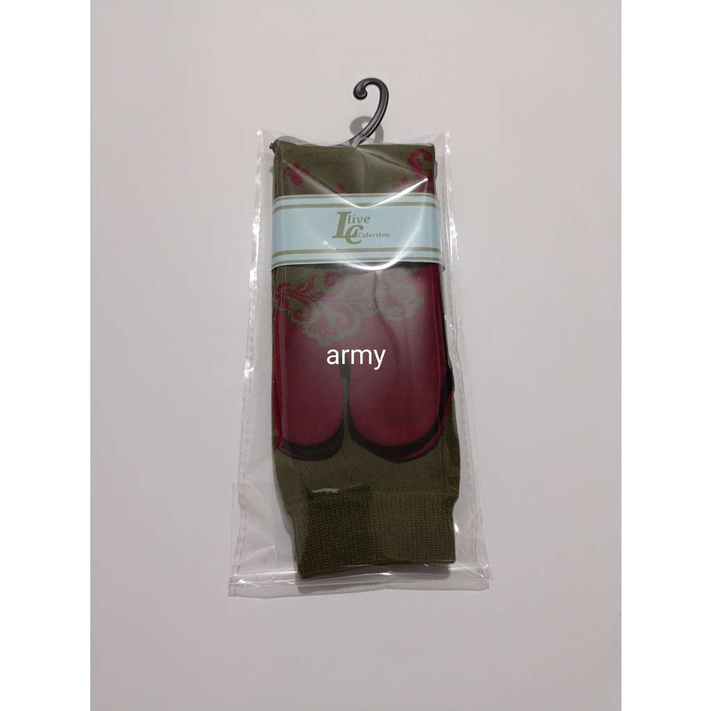 kaos kaki jempol motif wanita muslimah /bunga akar-Army