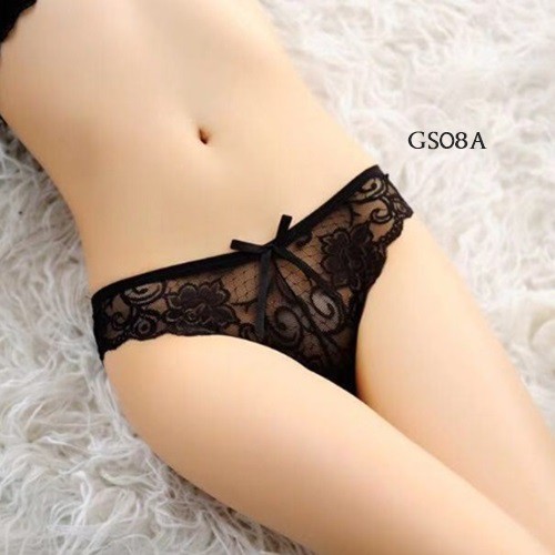 [BEST SELLER] CELANA DALAM WANITA G-STRING SEXY UNDERWEAR LACE HITAM GS08A