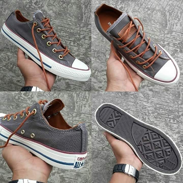 converse low tan grey