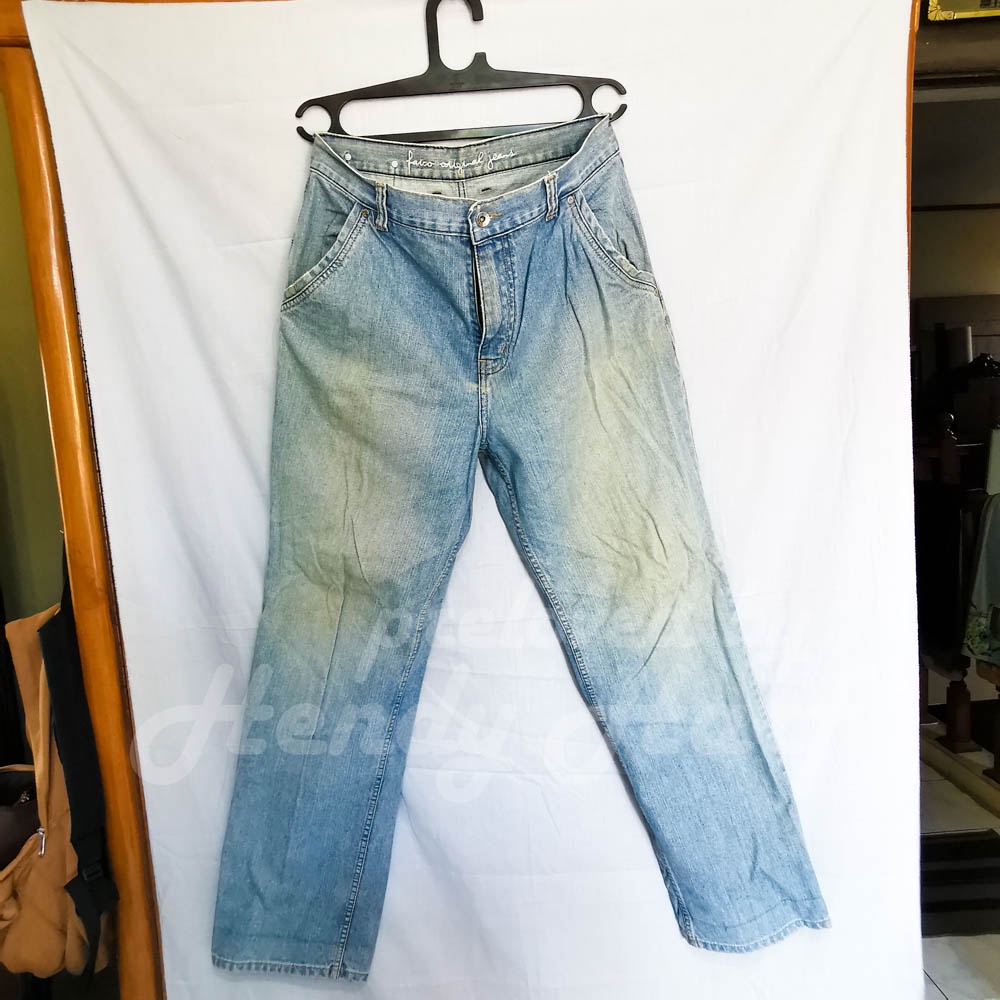 Celana Jeans FAVO ORIGINAL Biru Muda Washed Pria Size 36 Original Asli