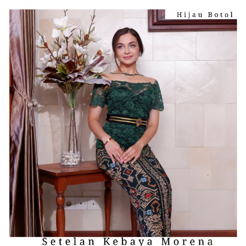 Setelan Kebaya Modifikasi Lengan Pendek Morena