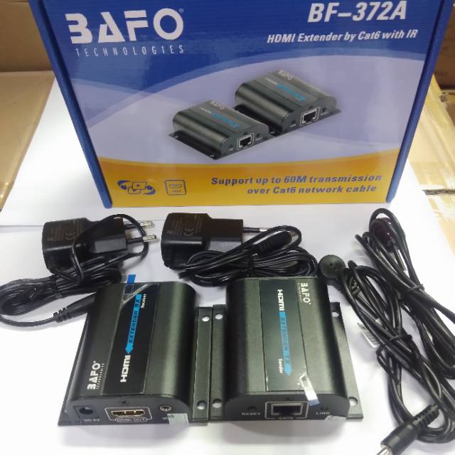 Bafo BF-372A HDMI Extender 60Meter Via Kabel Lan