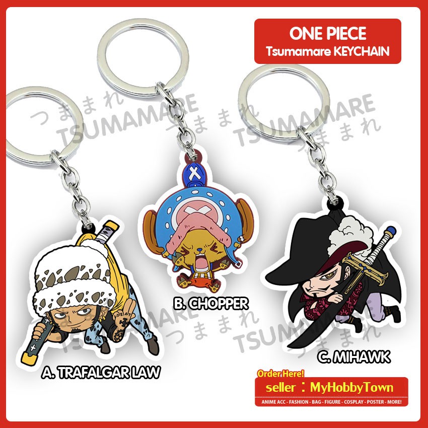 Gantungan Kunci Acrylic Anime One Piece Pinched Tsumamare (satuan)