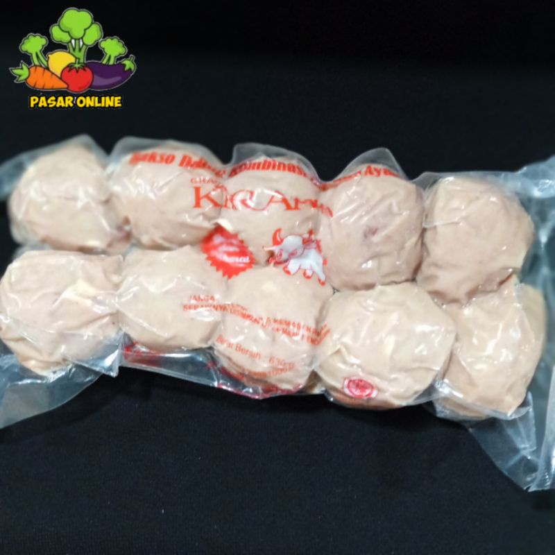 

BAKSO SAPI SEDANG KIRANA 639 GRAM ISI 10 BUTIR 639 GRAM | FROZEN FOOD HALAL