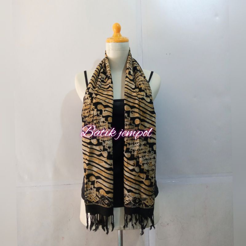 Syal batik parang kuning - scarf batik