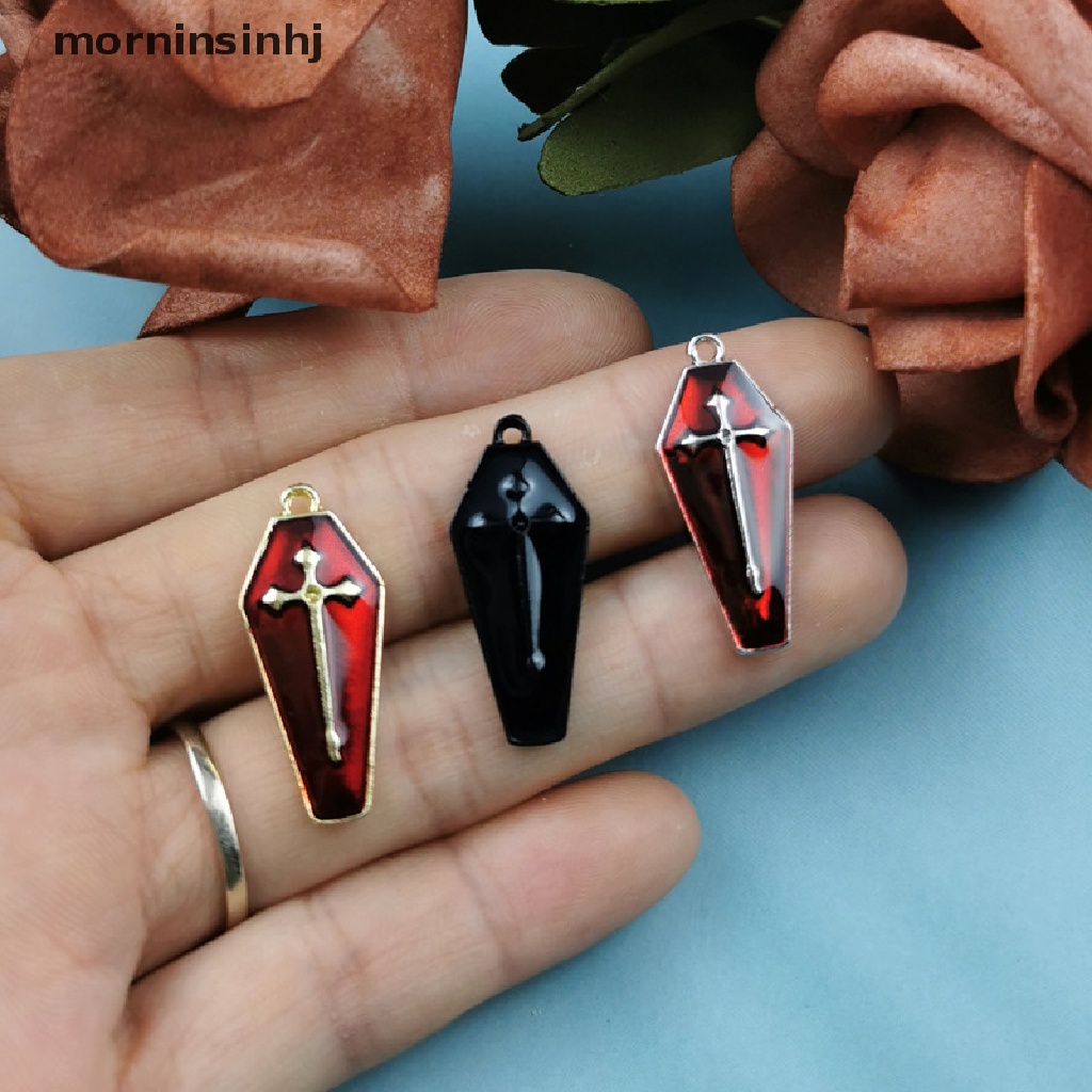 Mornin 10PCS Kalunggelang Tangananting Gantung Model Peti Mati Gothic Untuk Wanitahalloween