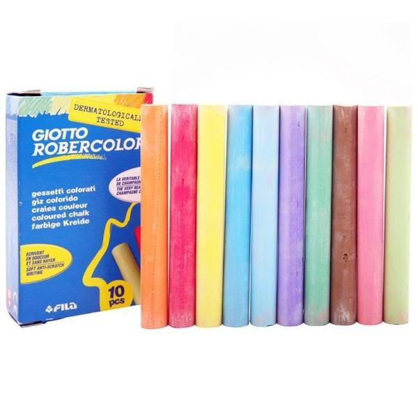 

Kapur Papan Tulis Blackboard Chalk Giotto Robercolor 10 Pcs Warna