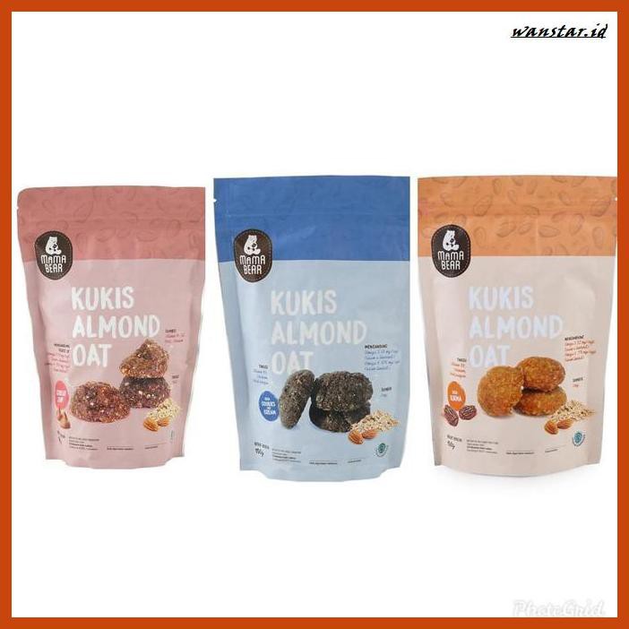 

NUTRISI-BUMIL- MAMABEAR KUKIS ALMOND OAT COOKIES - CHOCOCHIPS -BUMIL-SEHAD.