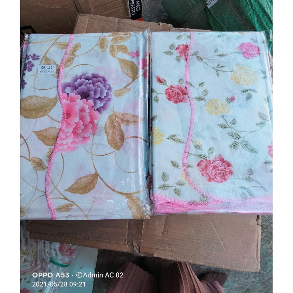 Taplak meja makan waterproof motif bunga