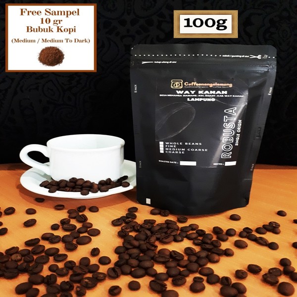 

Kopi Fine Robusta Lampung 100 Gram (Red Cherry 100%) - (Biji/Bubuk)