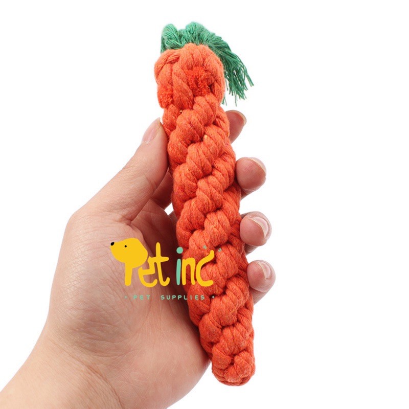 Carrot knot chewing toy