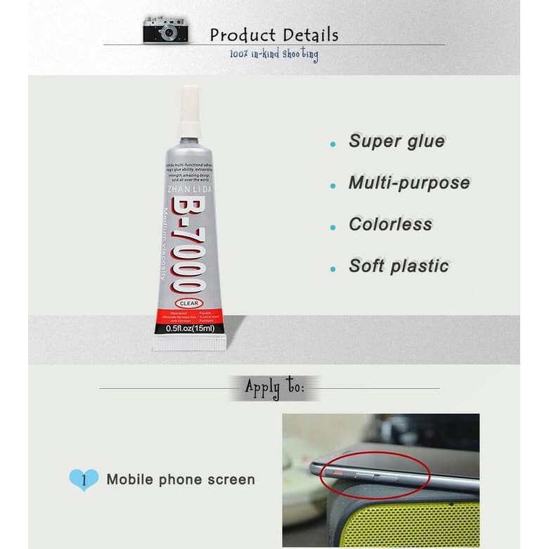 

BAGUS LEM TOUCHSCREEN / LCD B7000 CLEAR