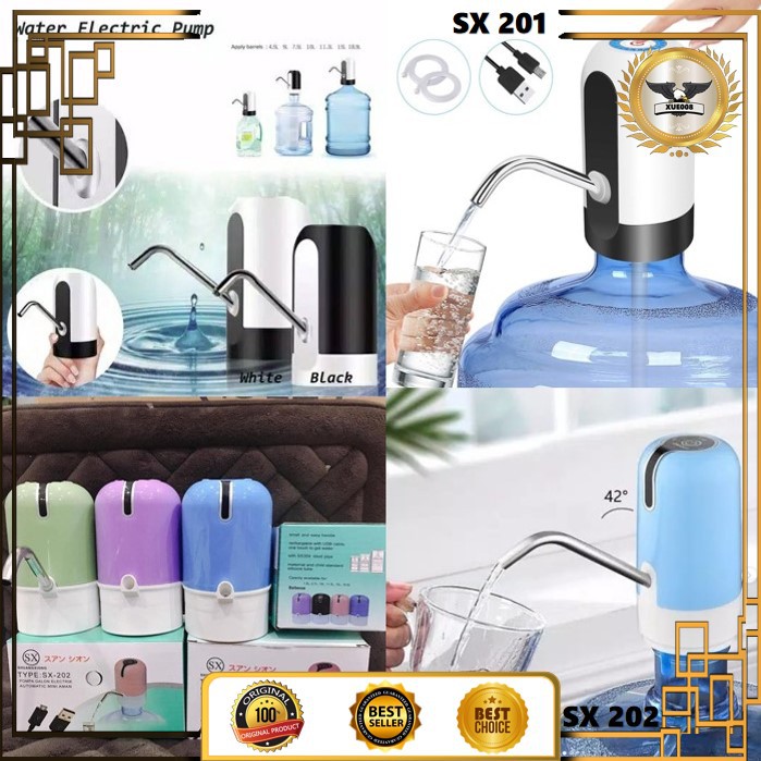 Pompa Galon Elektrik Automatic mini / Pompa Air LED SX-201 &  SX-202 (ShuangXiong)