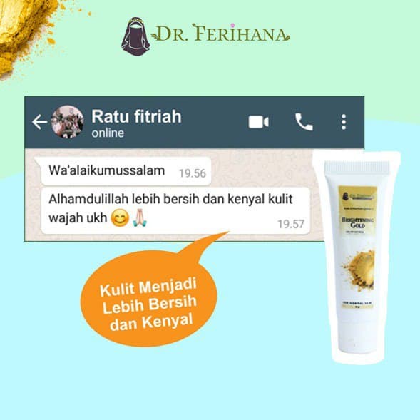 MASKER WAJAH - FACE MASK BRIGHTENING GOLD PEEL OFF GEL DR. FERIHANA KOSMETIK