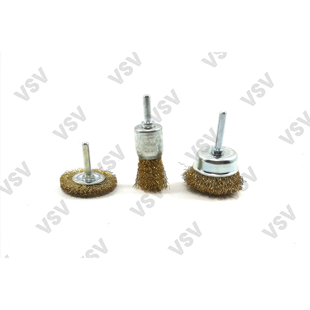 Hasston Sikat Kawat Gagang set 3pc  3450-101 Mata bor sikat kawat HASSTON