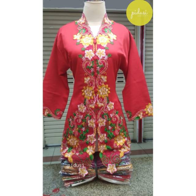 Kebaya encim bordir kombunasi warna