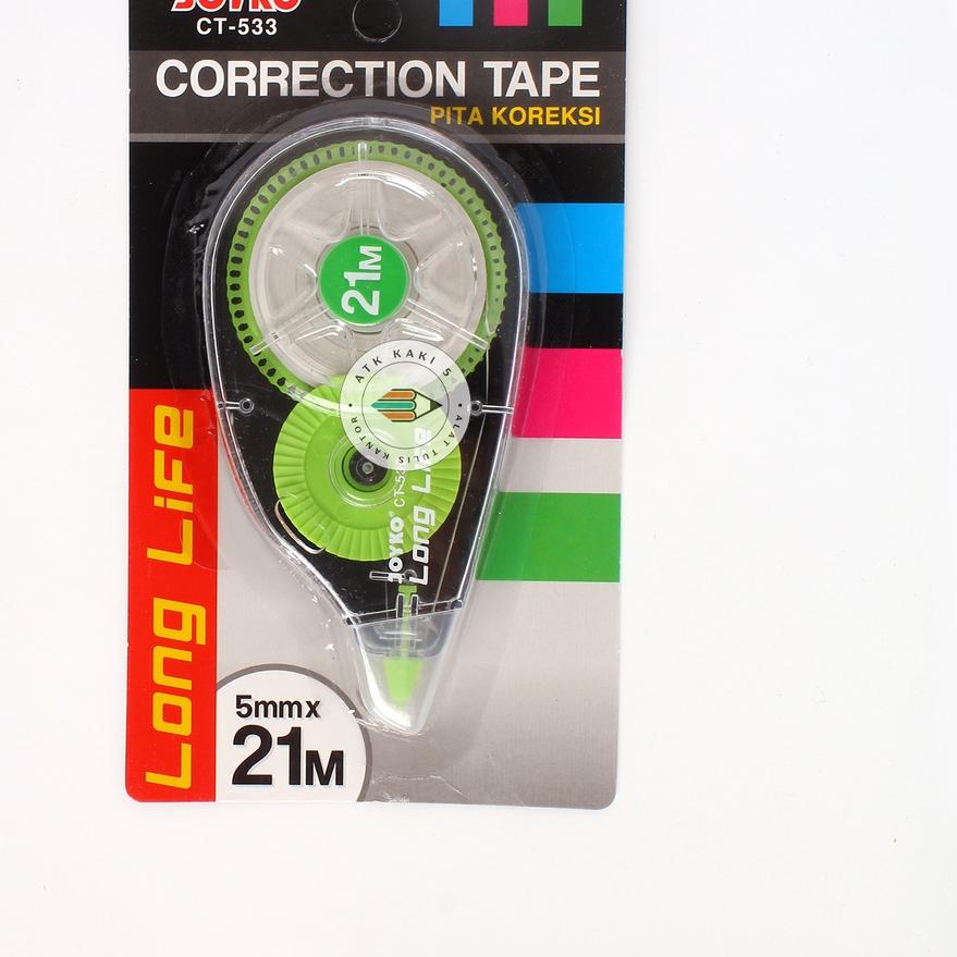 

✅HAPPY SHOPPING❤ JOYKO - Correction Tape Tip-Ex Roll Long Life 21m - CT-533 - Pcs produck vyralral