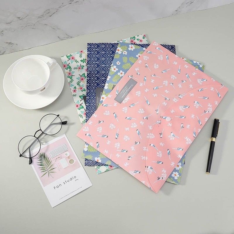 

Perlengkapan Sekolah Yo Yo 1Pc Creative Floral Folder Literary Small Fresh Student File Bag School