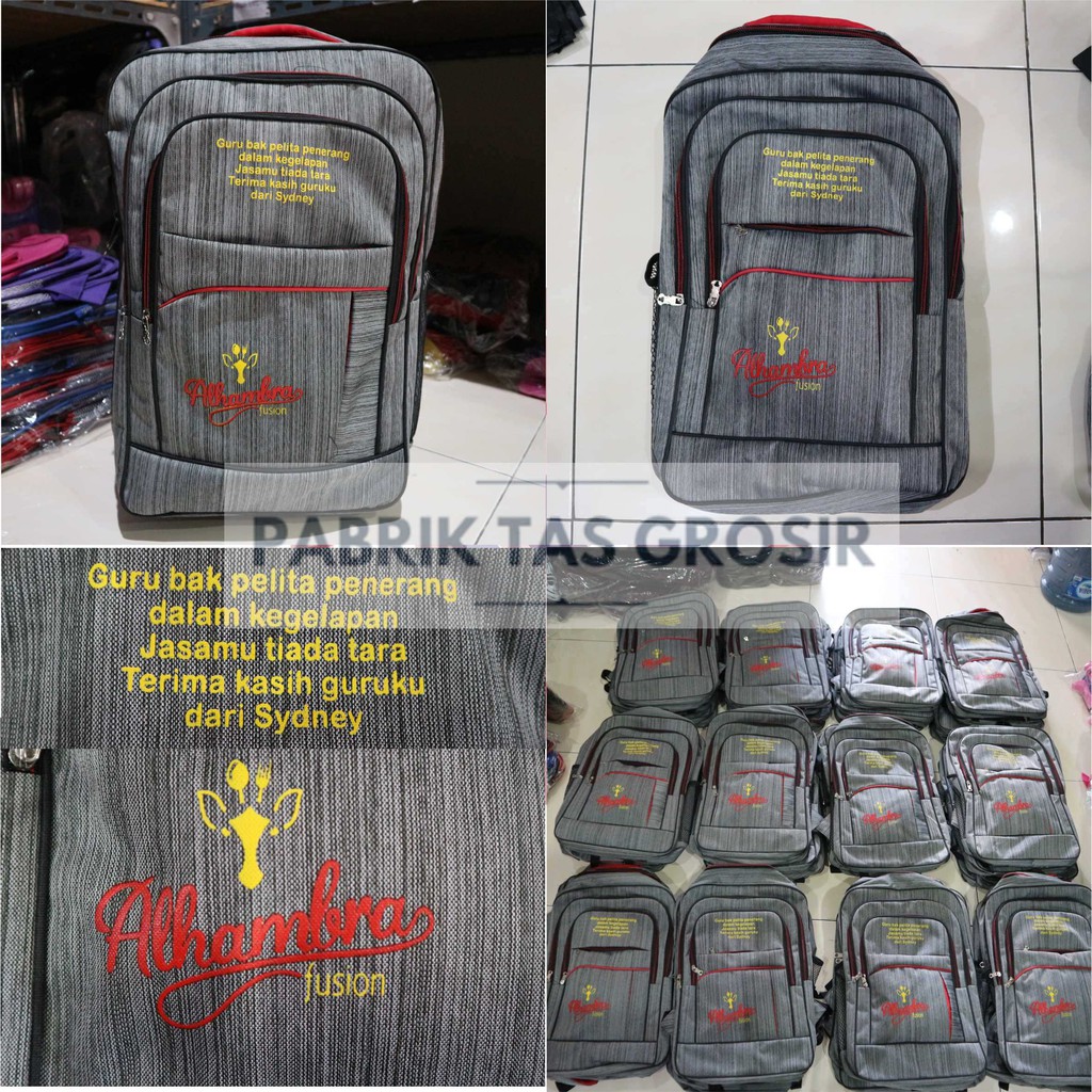 Jual Tas Grosir Bordir Sablon Seminar Pelatihan Diksar Backpack Punggung Kit Diklat Souvenir Murah