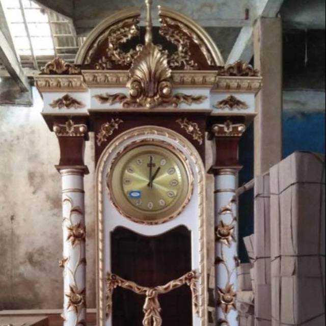 Jam ukir mewah besar jam pajangan hias jati ukir jepara