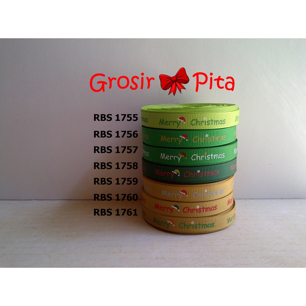 

(25 yard) Pita Grosgrain Motif Natal RBS 1755,1756,1757,1758,1759,1760,1761 | Pita Christmas | Toko Bahan Craft | Grosir Pita