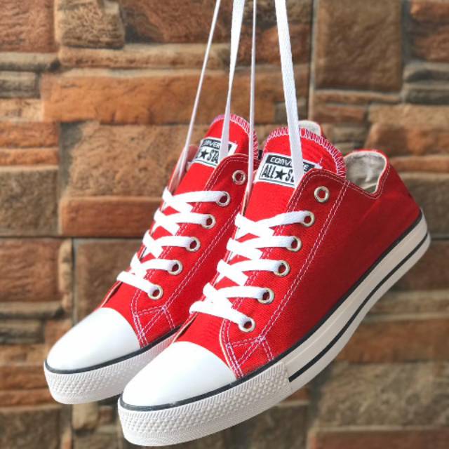 Sepatu converse allstar clasik merah cabe+box