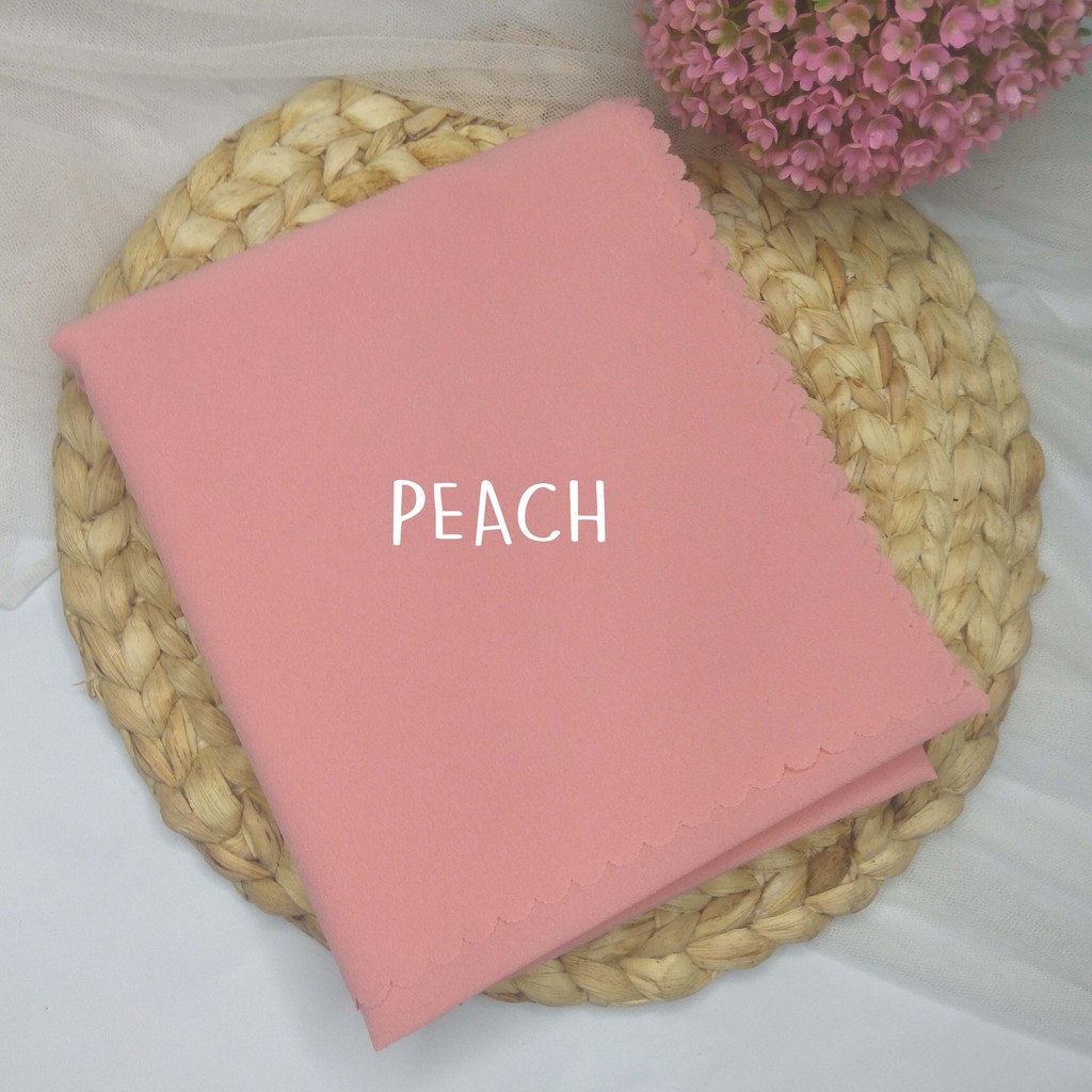 HIJAB/JILBAB PASHMINA DIAMOND 175 x 75  LASERCUT + JAHIT TEPI KECIL-PEACH