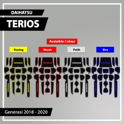 Door Groove Mat/ Antislip Rubber Cup Mat/ Alas Interior Daihatsu New Terios