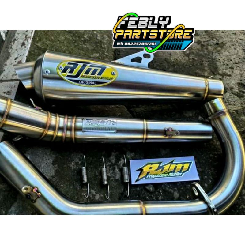 KNALPOT RJM ORIGINAL STENLIS MODEL KOPMPETIS KENALPOT RJM ORIGINAL CB GL MEGAPRO TIGER GL100