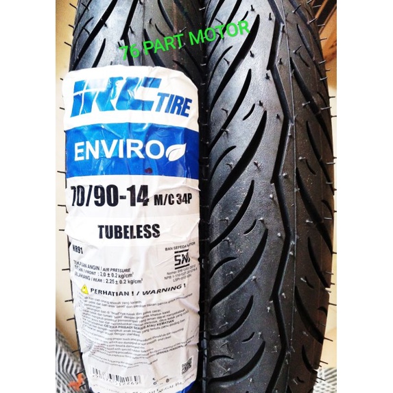 Ban tubeless IRC 70/90 ring 14 FOR ALL MATIC (untuk motif ban di kirim random)