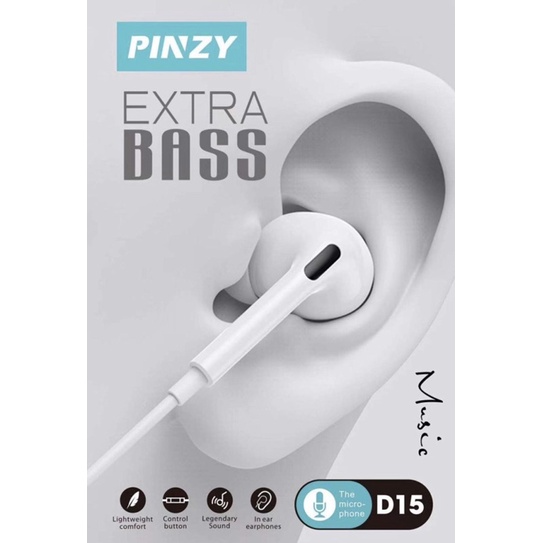 Headset Extra Bass PINZY D15 Series With Microphone - Headset D15