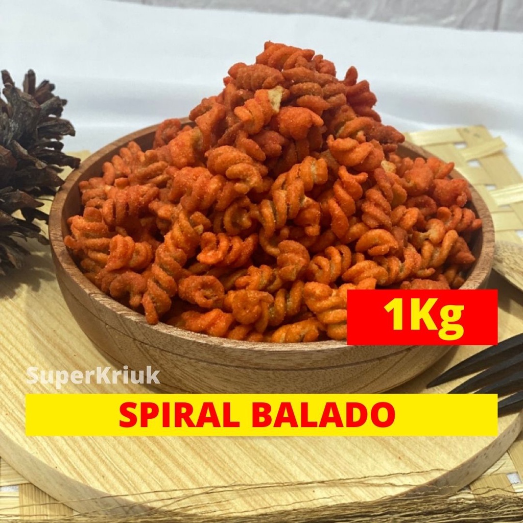 

Spiral Balado Super Pedas Cemilan Murah kemasan 1Kg