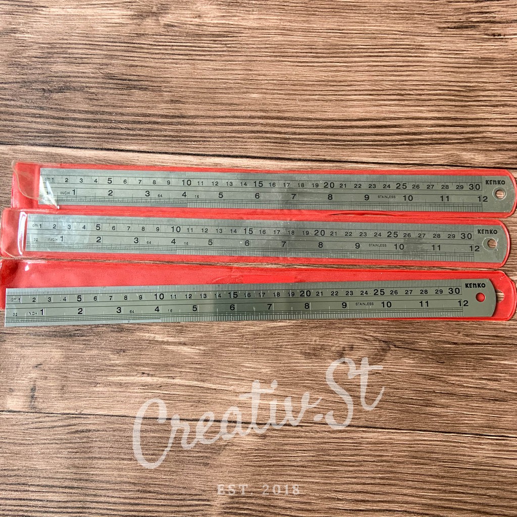 

KENKO Penggaris Besi Tebal 30 Cm Stainless Steel Ruler
