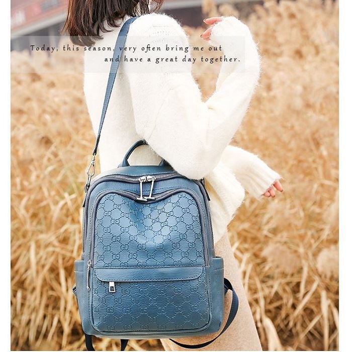 BJ43177 - BLACK/BLUE - TAS RANSEL PUNGGUNG BACKPACK TAS SEKOLAH KULIAH TAS WANITA FASHION IMPORT MODIS ELEGAN TERMURAH TERLARIS TERBARU BAGSTORE JAKARTA TAS BATAM LT1026 CR7021 JTF8995 GT1004 BQ3177 EL6129