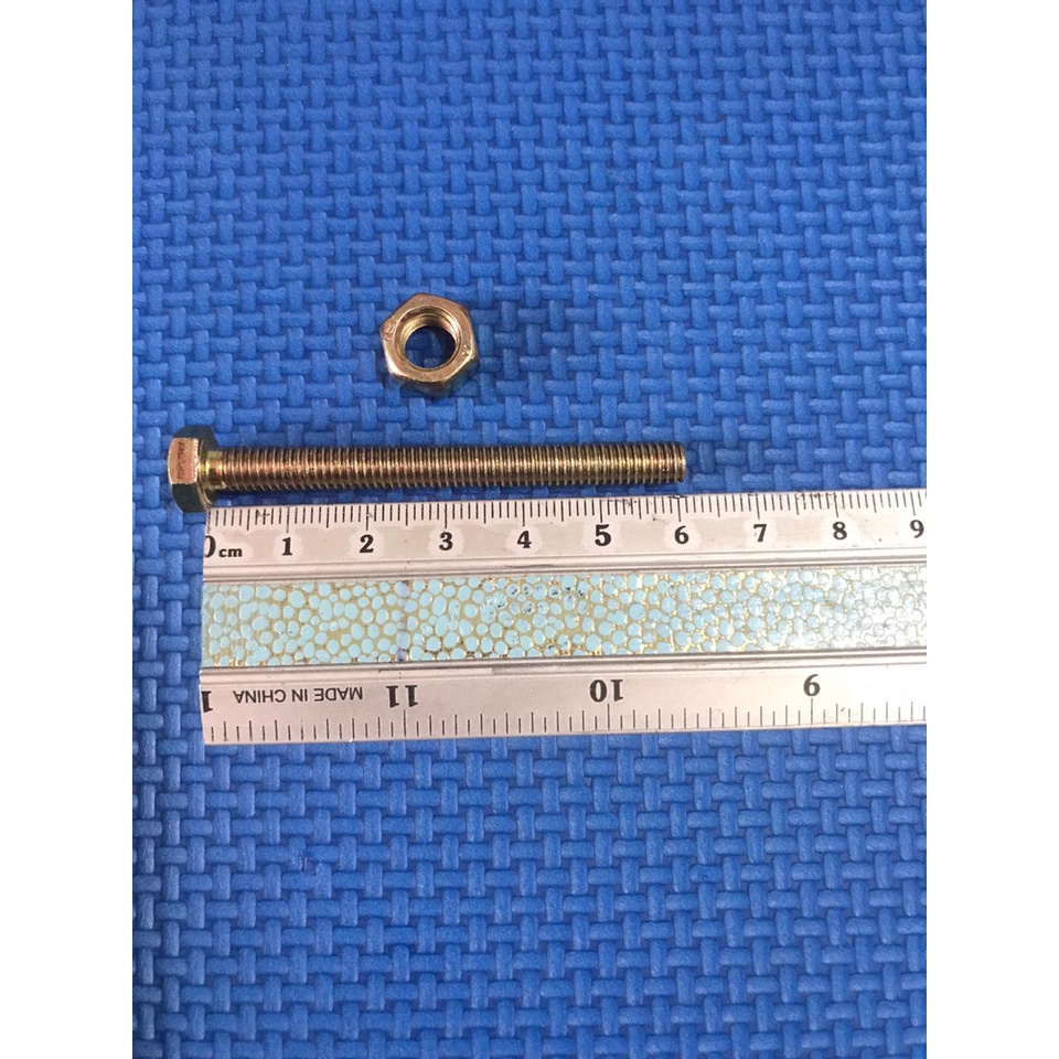 (Paket 10pcs) Baut 10 + Mur + Ring (6mm) x 6 cm