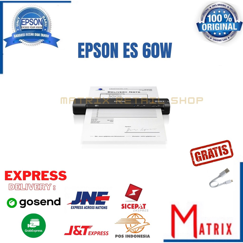 Scanner Epson ES 60W wi-fi portable scanner