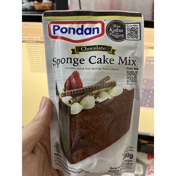

pondan sponge cake mix chocolate 200gr coklat