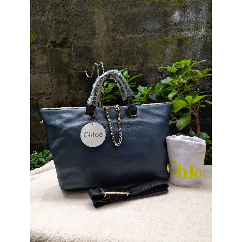 preloved tas chloe baylee two tone mirror original leather second