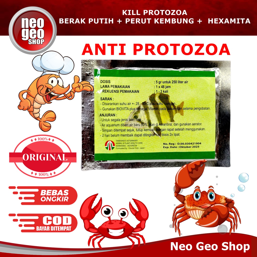 KILL PROTOZOA obat ikan hias anti perut kembung hexamita