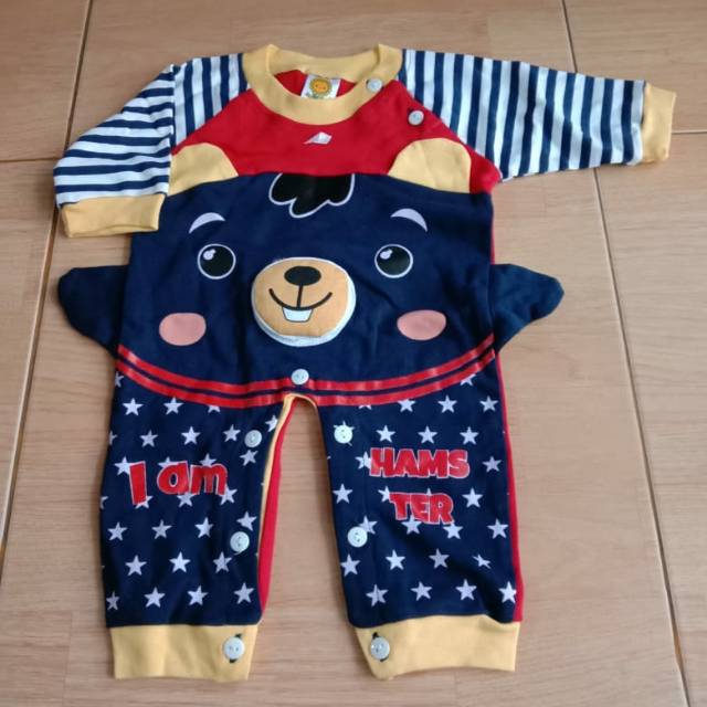 Jumper bayi / kodok bayi panjang 0 - 6 bulan