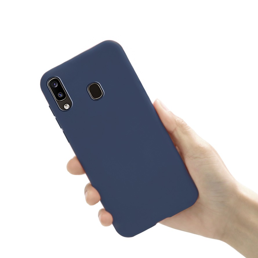 Silicone Soft Case Samsung Galaxy A10 A20 A30 A50 A70 M10 M20 M30 M30S A30S A50S A70S-Dark Blue