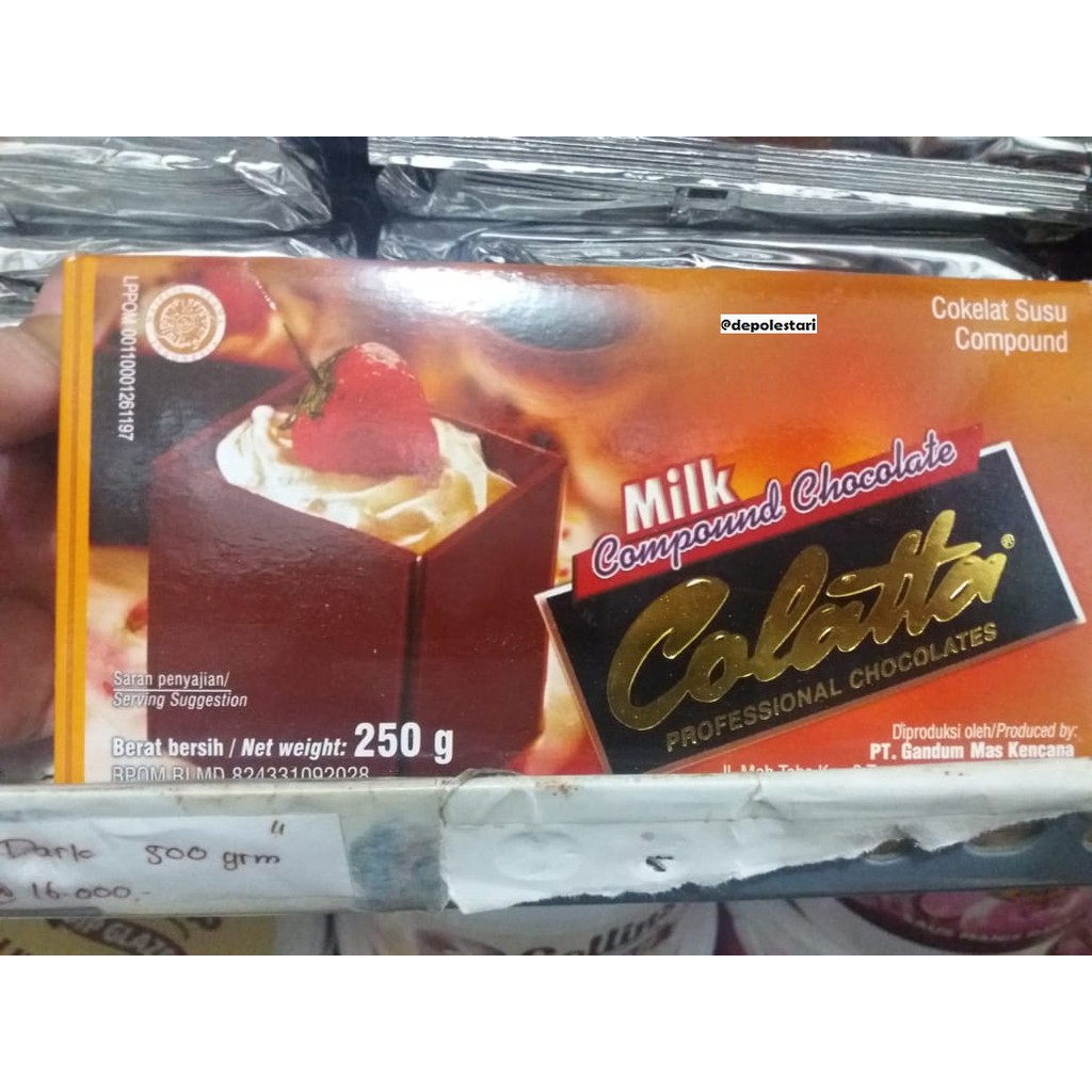 

Colatta MILK Compound Chocolate 250gram - Cokelat Batang