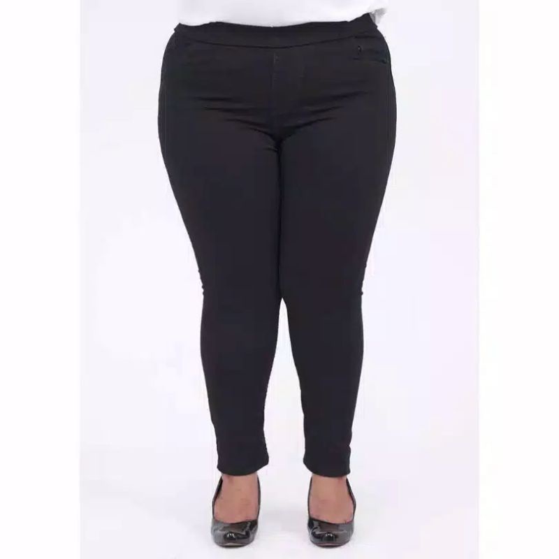 Celana Jeans Jumbo Wanita Pinggang Karet Sofjeans Legging