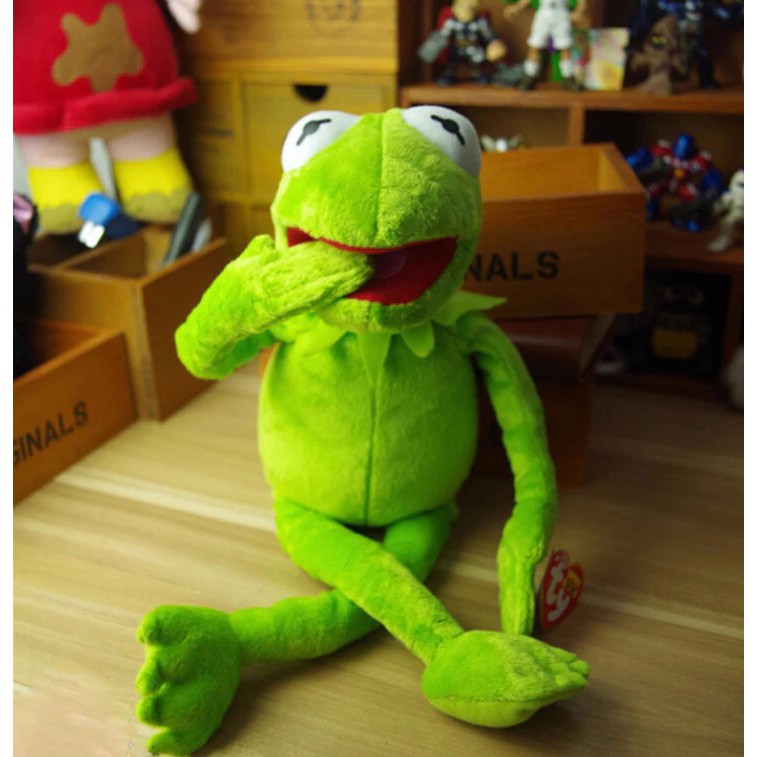 Boneka Anak 40 cm Kermit juguetes de peluche sésamo calle muñeca de peluche Animal Kermit muñeca de