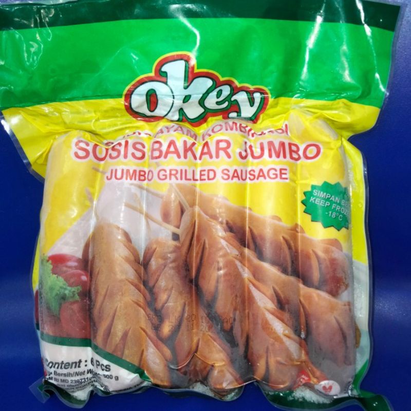 

PROMO Okey Sosis Bakar Jumbo isi 6pcs [500GrX12bks]