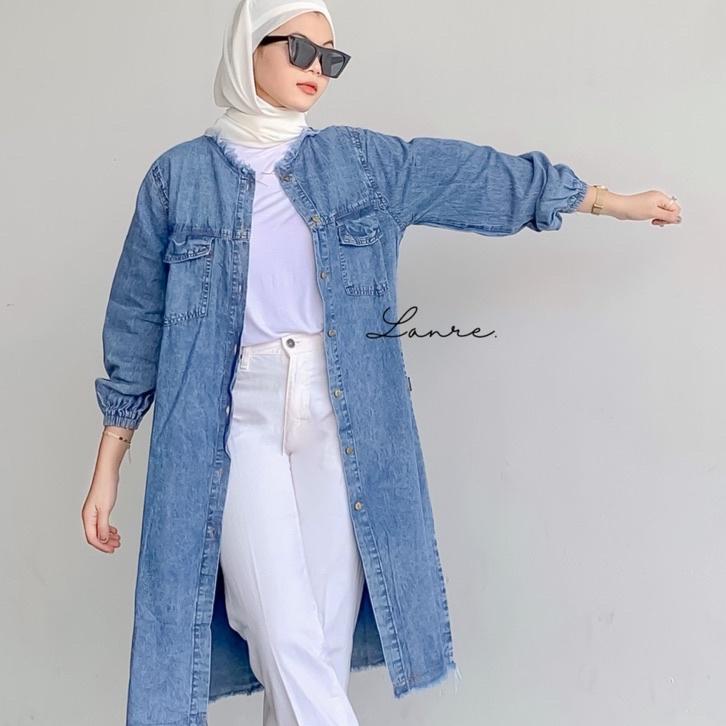 ✧Diskon✧ LOFI LONG JAKET DENIM - jaket jeans panjang tunik jeans tunik denim jaket murah jaket jeans
